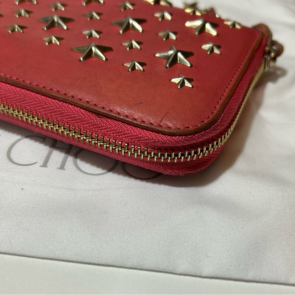 Jimmy Choo Pink Filipa Star Studded Wallet - Picture 4 of 16